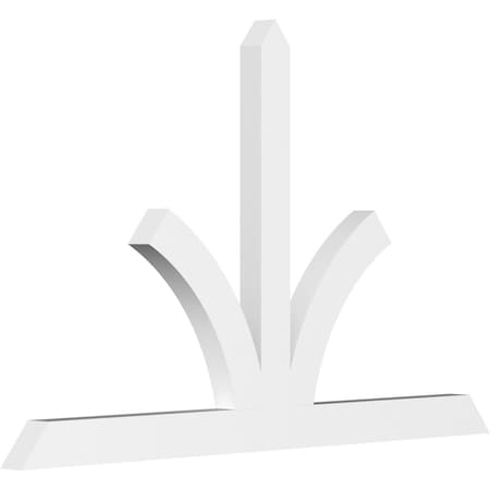 Ekena Millwork Richland Architectural Grade PVC Gable Bracket, 96"W x 60"H x 4"D x 6"F, 15/12 Pitch GBP096X60X0406RIC00